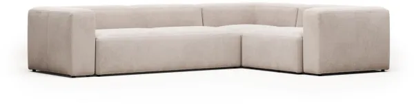 Blok, Kulmasohva, beige, K69x320x230 cm, kangas