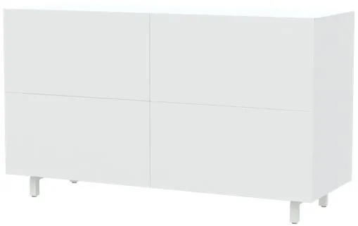Valkoinen kaappi säädettävällä pöydällä