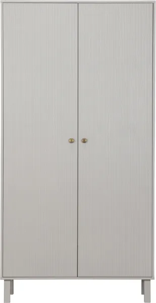 Madu, Vaatekaappi, harmaa, H195x53x100 cm, mänty, metalli