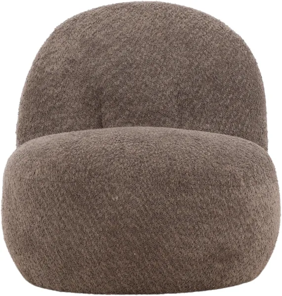 VENTURE DESIGN Omaha nojatuoli - ruskea bouclé-polyesteri