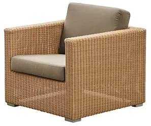 Cane-Line Chester loungestuoli, Natural, taupenvärinen tyyny