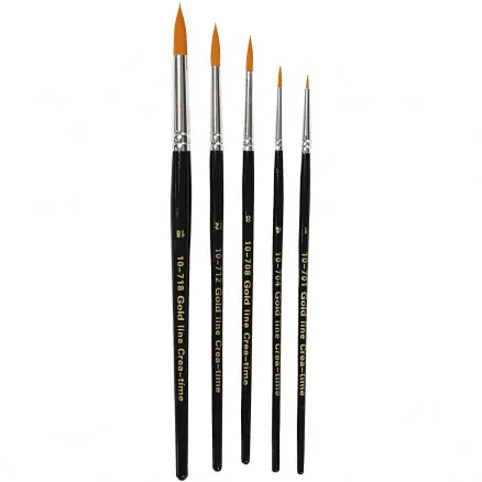 Gold Line -siveltimet, nro 1–18, L: 2–7 mm, pyöreä, 5 kpl.