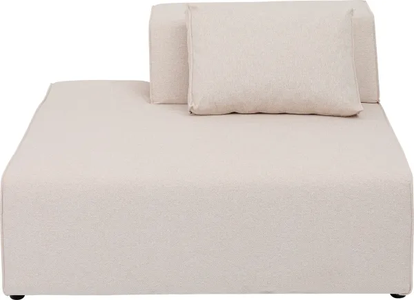 KARE DESIGN Infinity Ottomane Semi Elements Cream Left -moduuli - kermanvärinen polyesteri ja polypropeeni