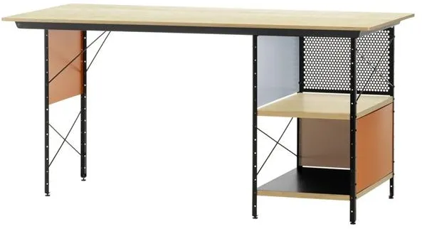 Vitra Eames EDU Kirjoituspöytä Musta/Oranssi/Sininen/Koivu